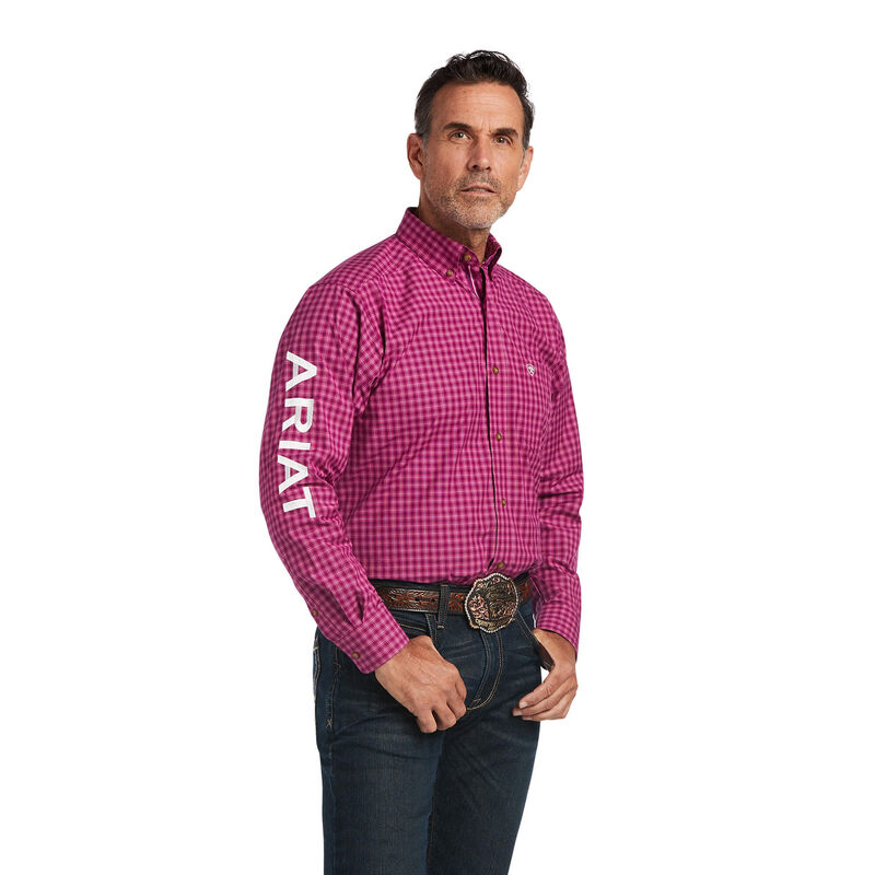Ariat Hemden Herren - Pro Series Team Tarletan Classic Fit Lila ( YLRSJ-9650 )